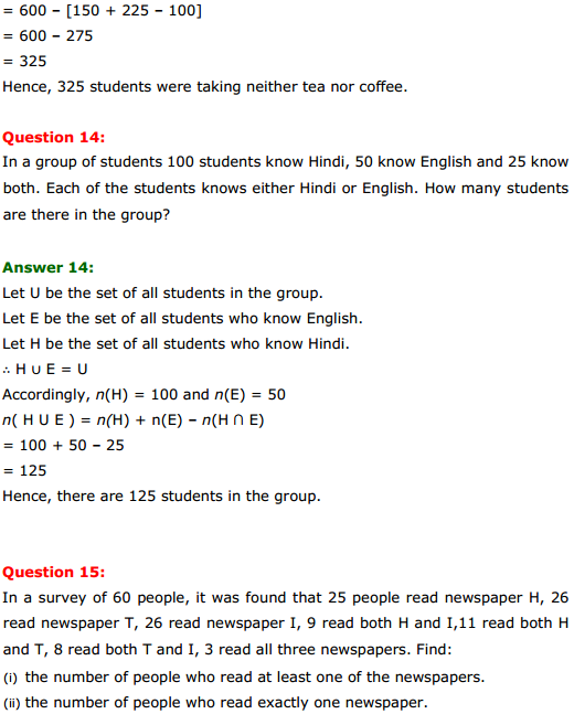HBSE 11th Class Maths Solutions Chapter 1 Sets Miscellaneous Exercise 11