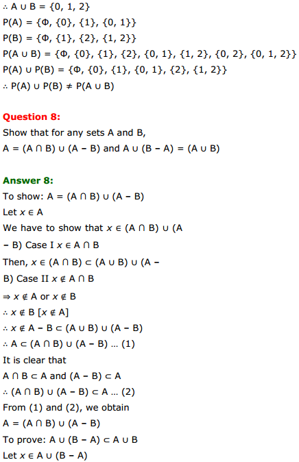 HBSE 11th Class Maths Solutions Chapter 1 Sets Miscellaneous Exercise 7