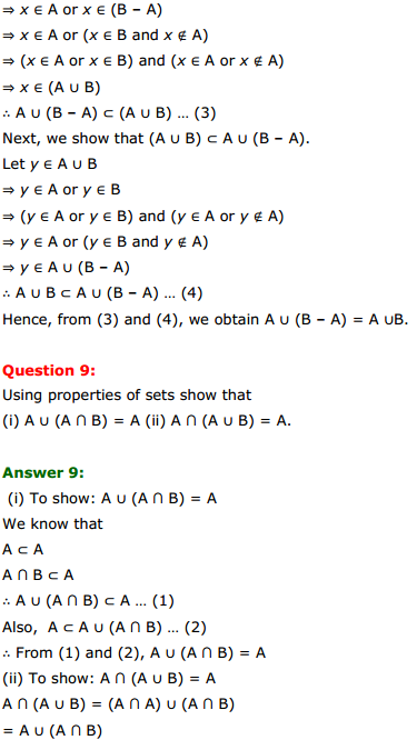 HBSE 11th Class Maths Solutions Chapter 1 Sets Miscellaneous Exercise 8