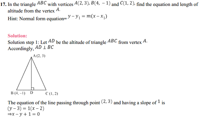 HBSE 11th Class Maths Solutions Chapter 10 Straight Lines Ex 10.3 22
