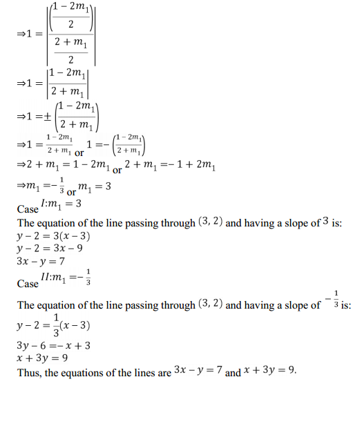 HBSE 11th Class Maths Solutions Chapter 10 Straight Lines Miscellaneous Exercise 14
