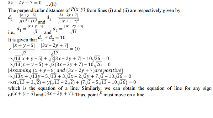 HBSE 11th Class Maths Solutions Chapter 10 Straight Lines Miscellaneous Exercise 26