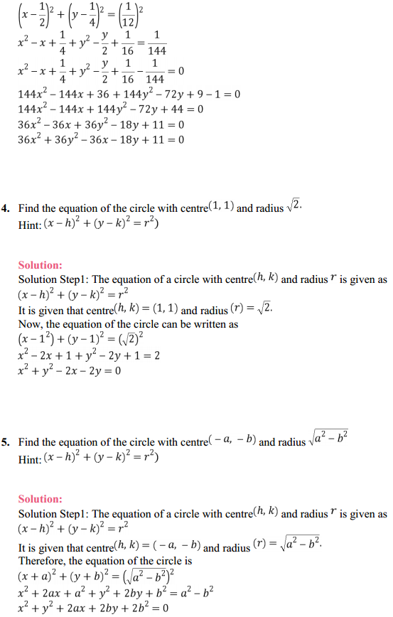 HBSE 11th Class Maths Solutions Chapter 11 Conic Sections Ex 11.1 2