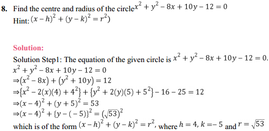 HBSE 11th Class Maths Solutions Chapter 11 Conic Sections Ex 11.1 4