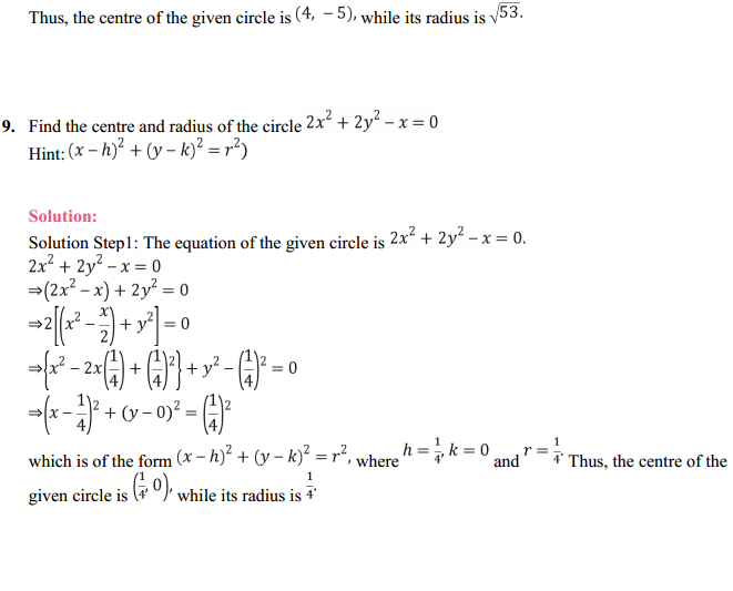 HBSE 11th Class Maths Solutions Chapter 11 Conic Sections Ex 11.1 5