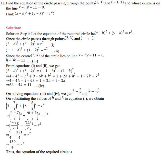 HBSE 11th Class Maths Solutions Chapter 11 Conic Sections Ex 11.1 8