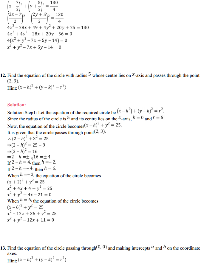 HBSE 11th Class Maths Solutions Chapter 11 Conic Sections Ex 11.1 9