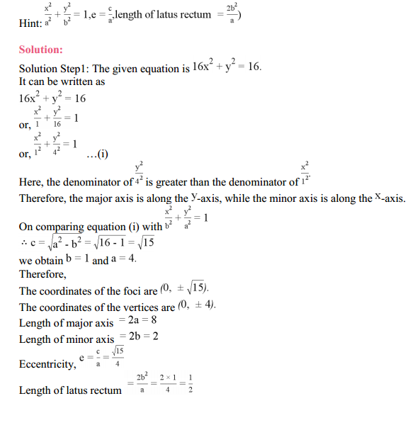 HBSE 11th Class Maths Solutions Chapter 11 Conic Sections Ex 11.2 11