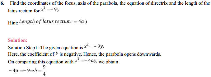 HBSE 11th Class Maths Solutions Chapter 11 Conic Sections Ex 11.2 5
