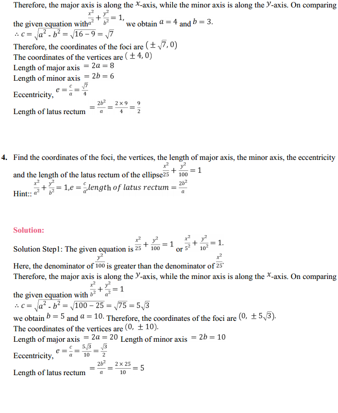 HBSE 11th Class Maths Solutions Chapter 11 Conic Sections Ex 11.3 4
