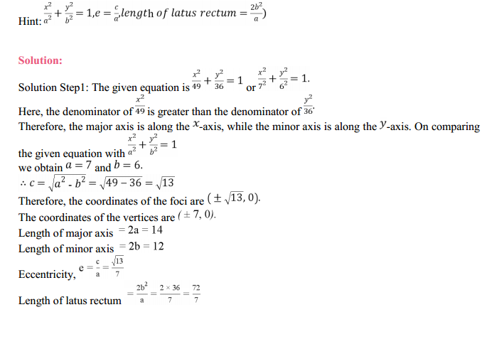 HBSE 11th Class Maths Solutions Chapter 11 Conic Sections Ex 11.3 6
