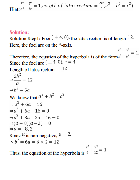 HBSE 11th Class Maths Solutions Chapter 11 Conic Sections Ex 11.4 14