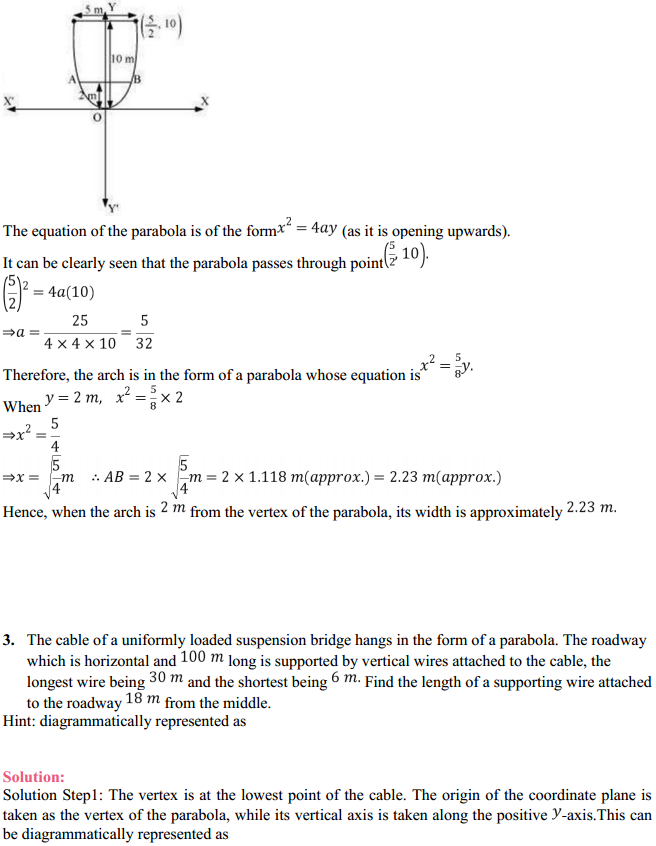 HBSE 11th Class Maths Solutions Chapter 11 Conic Sections Miscellaneous Exercise 2