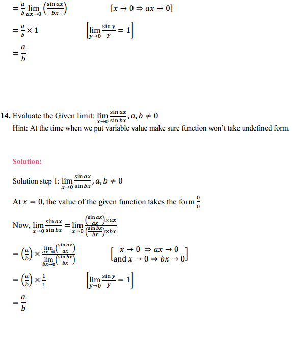 HBSE 11th Class Maths Solutions Chapter 13 Limits and Derivatives Ex 13.1 10