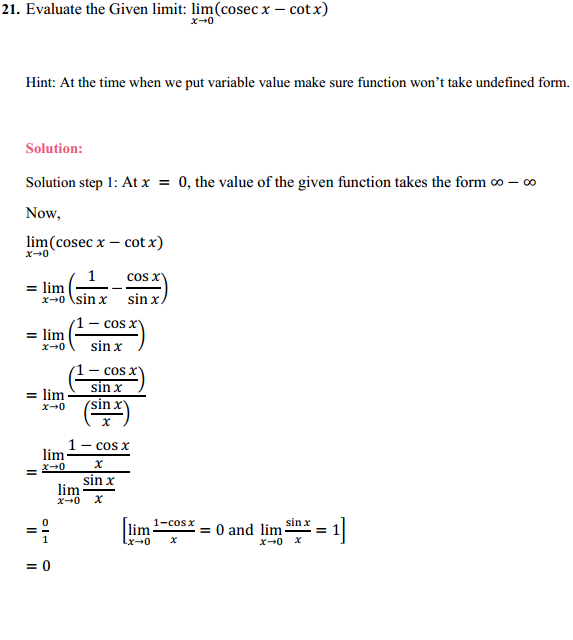 HBSE 11th Class Maths Solutions Chapter 13 Limits and Derivatives Ex 13.1 15