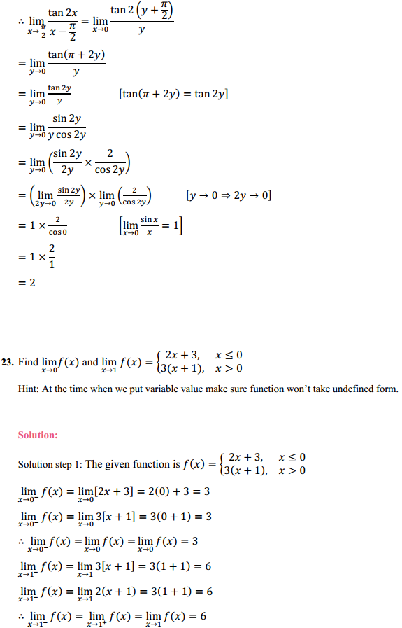 HBSE 11th Class Maths Solutions Chapter 13 Limits and Derivatives Ex 13.1 17