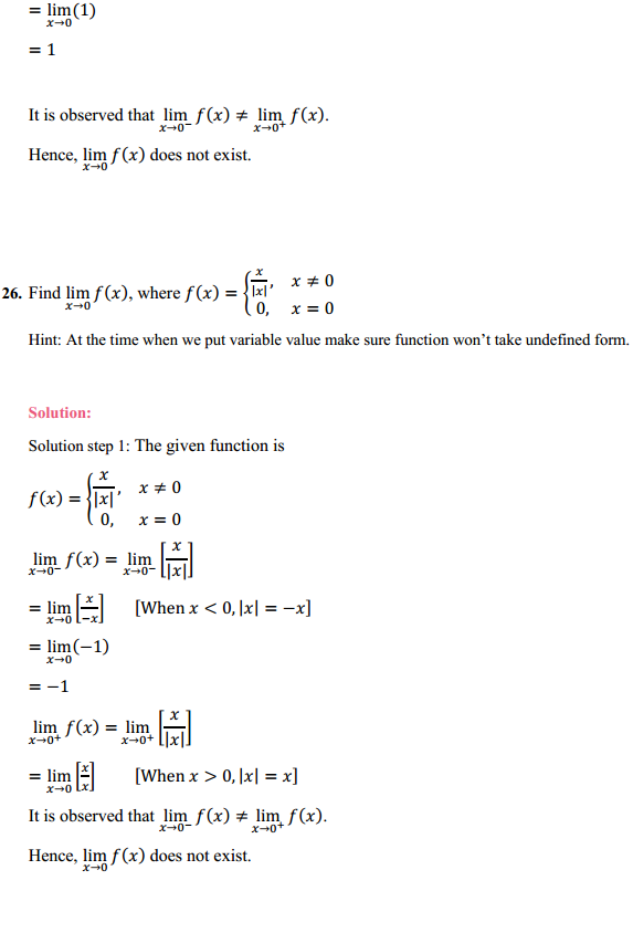 HBSE 11th Class Maths Solutions Chapter 13 Limits and Derivatives Ex 13.1 20