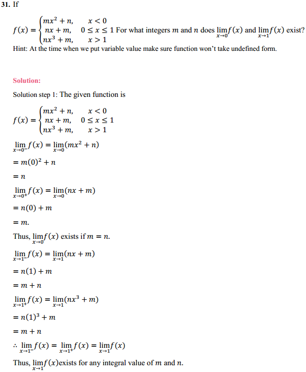 HBSE 11th Class Maths Solutions Chapter 13 Limits and Derivatives Ex 13.1 30