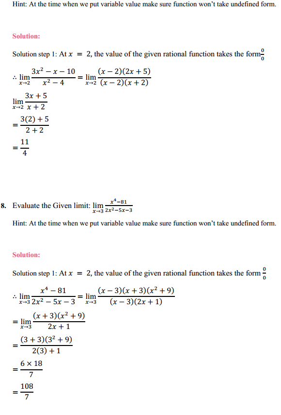 HBSE 11th Class Maths Solutions Chapter 13 Limits and Derivatives Ex 13.1 4
