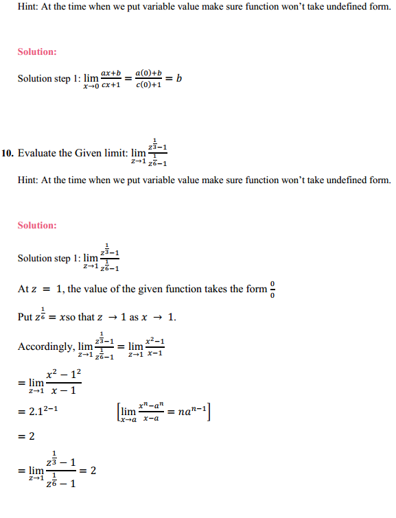 HBSE 11th Class Maths Solutions Chapter 13 Limits and Derivatives Ex 13.1 6
