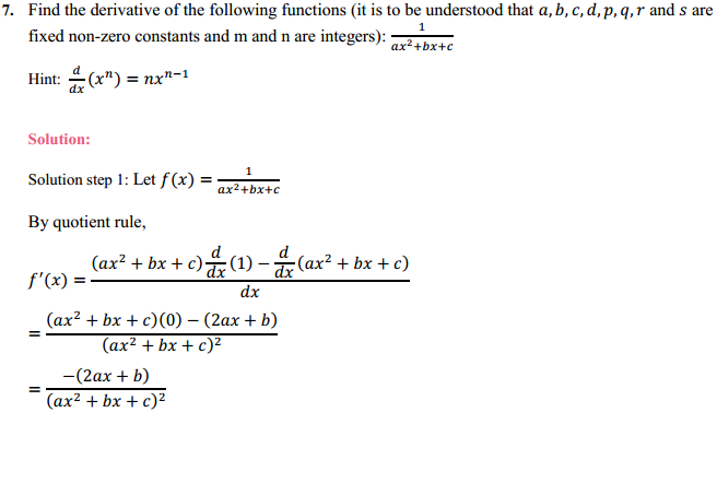 HBSE 11th Class Maths Solutions Chapter 13 Limits and Derivatives Miscellaneous Exercise 10