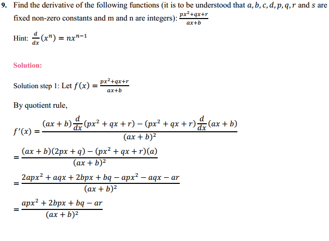 HBSE 11th Class Maths Solutions Chapter 13 Limits and Derivatives Miscellaneous Exercise 12