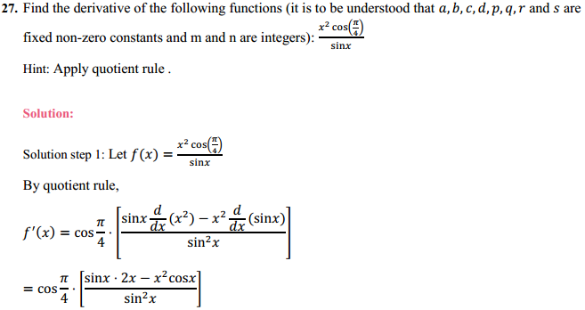 HBSE 11th Class Maths Solutions Chapter 13 Limits and Derivatives Miscellaneous Exercise 33