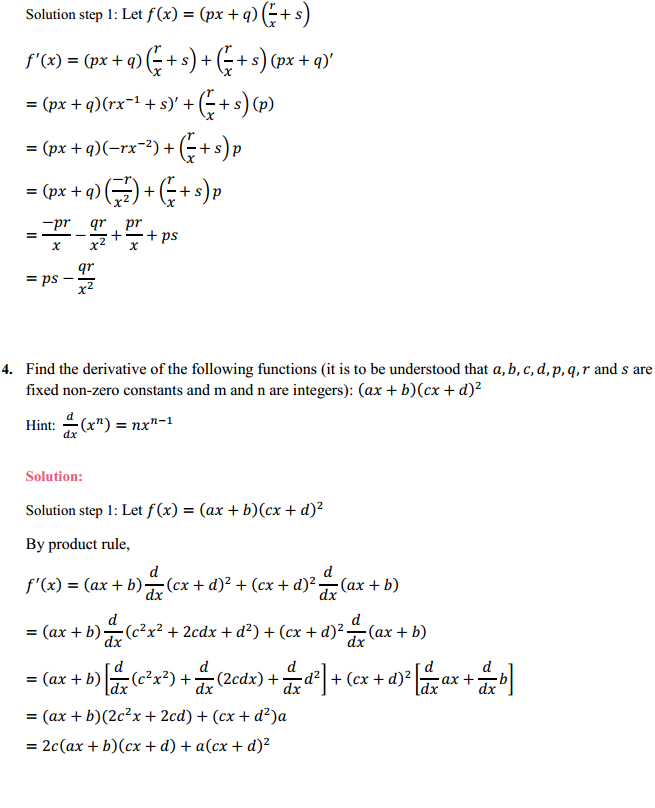 HBSE 11th Class Maths Solutions Chapter 13 Limits and Derivatives Miscellaneous Exercise 7