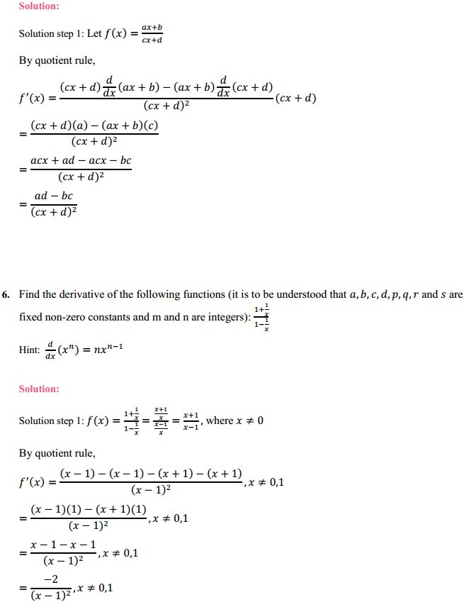 HBSE 11th Class Maths Solutions Chapter 13 Limits and Derivatives Miscellaneous Exercise 9