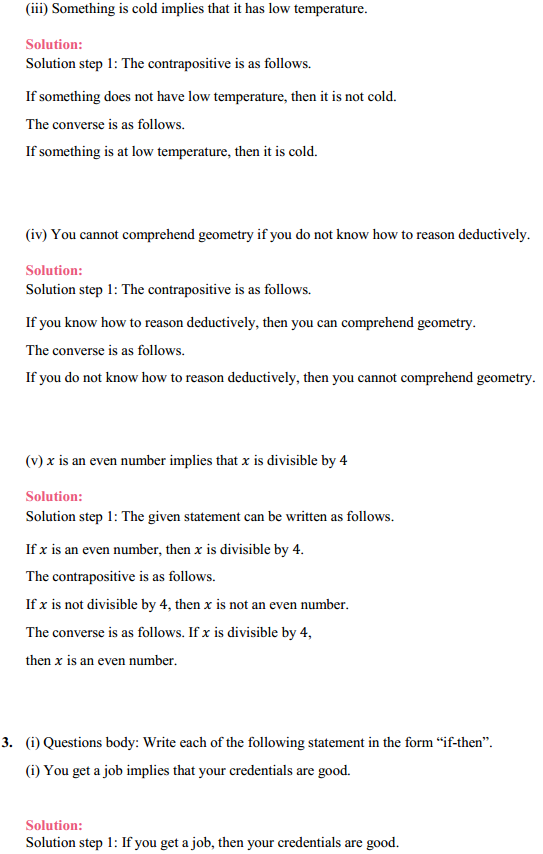HBSE 11th Class Maths Solutions Chapter 14 Mathematical Reasoning Ex 14.4 2