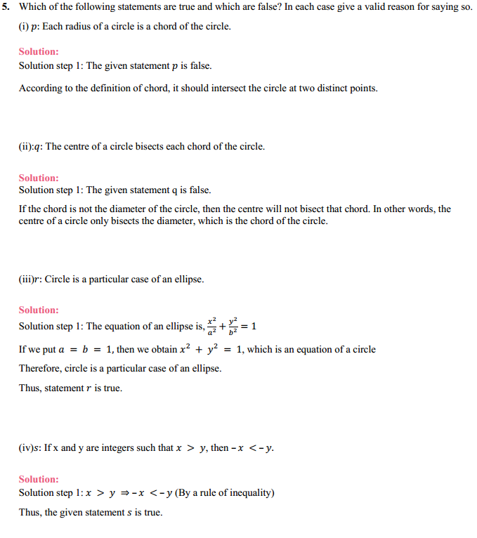 HBSE 11th Class Maths Solutions Chapter 14 Mathematical Reasoning Ex 14.5 7