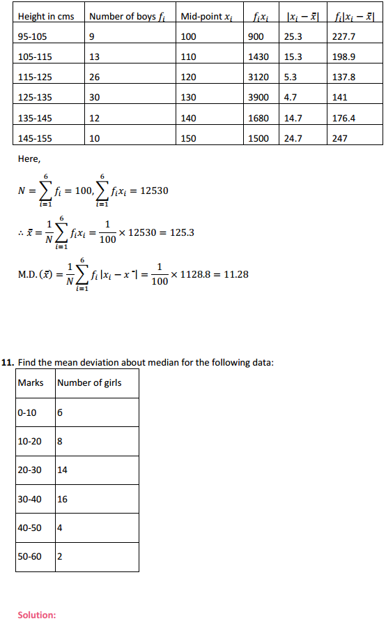 HBSE 11th Class Maths Solutions Chapter 15 Statistics Ex 15.1 13