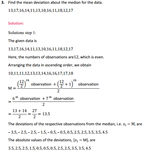 HBSE 11th Class Maths Solutions Chapter 15 Statistics Ex 15.1 3
