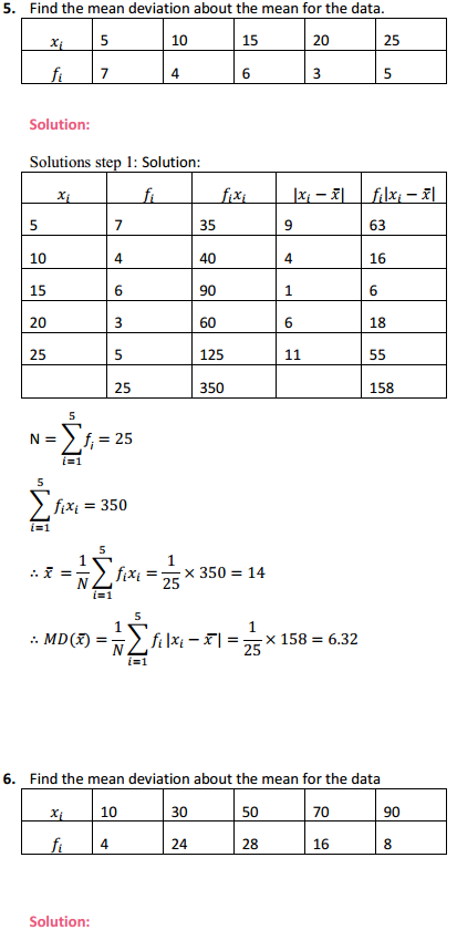 HBSE 11th Class Maths Solutions Chapter 15 Statistics Ex 15.1 5