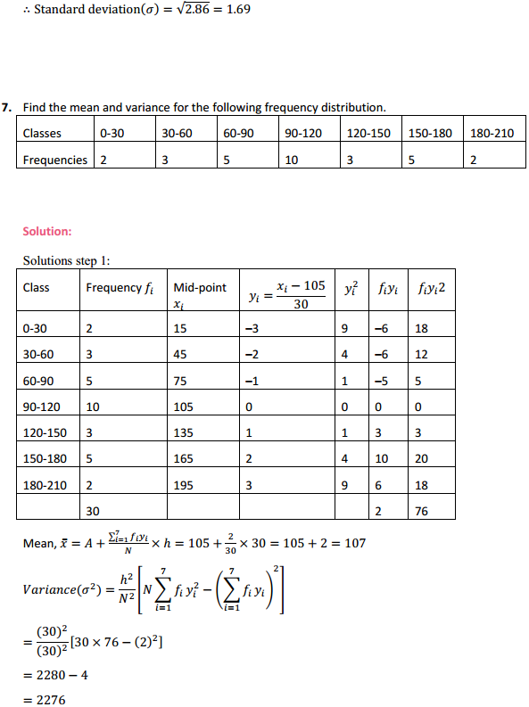 HBSE 11th Class Maths Solutions Chapter 15 Statistics Ex 15.2 10