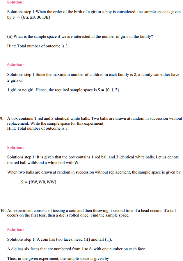 HBSE 11th Class Maths Solutions Chapter 16 Probability Ex 16.1 4