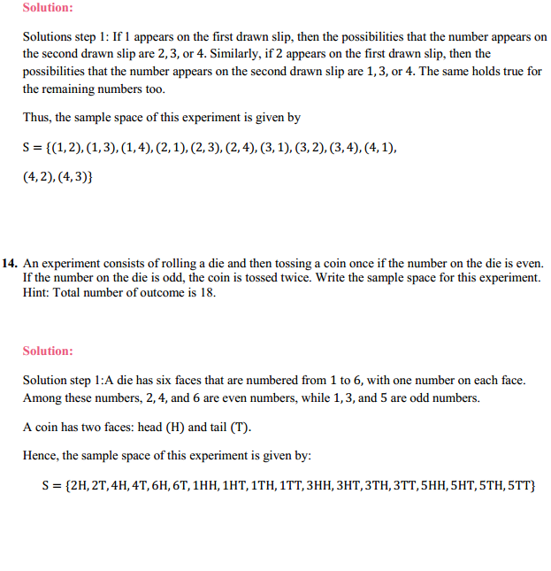 HBSE 11th Class Maths Solutions Chapter 16 Probability Ex 16.1 6