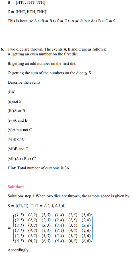 HBSE 11th Class Maths Solutions Chapter 16 Probability Ex 16.2 8