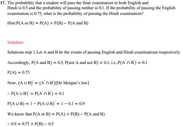HBSE 11th Class Maths Solutions Chapter 16 Probability Ex 16.3 27