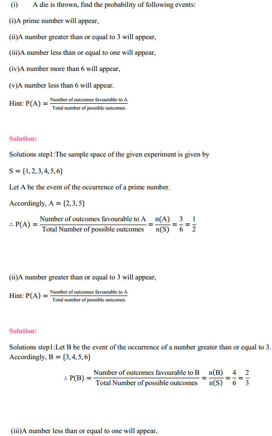 HBSE 11th Class Maths Solutions Chapter 16 Probability Ex 16.3 5
