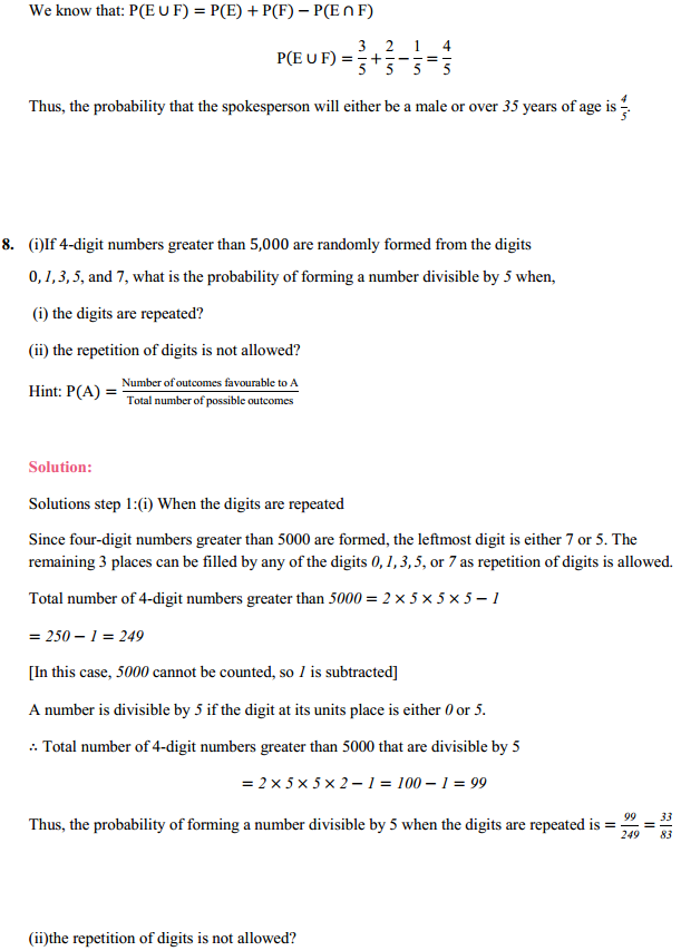 HBSE 11th Class Maths Solutions Chapter 16 Probability Miscellaneous Exercise 12