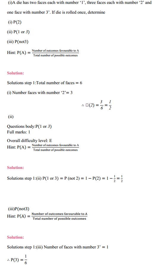 HBSE 11th Class Maths Solutions Chapter 16 Probability Miscellaneous Exercise 3
