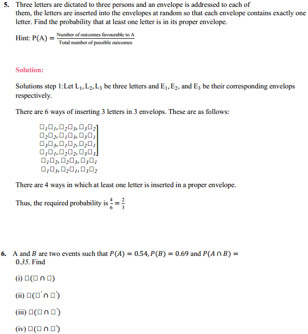 HBSE 11th Class Maths Solutions Chapter 16 Probability Miscellaneous Exercise 7