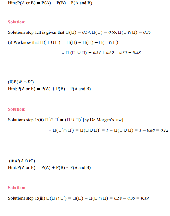 HBSE 11th Class Maths Solutions Chapter 16 Probability Miscellaneous Exercise 8