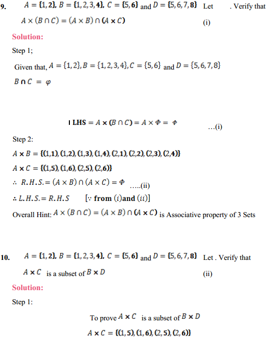 HBSE 11th Class Maths Solutions Chapter 2 Relations and Functions Ex 2.1 5