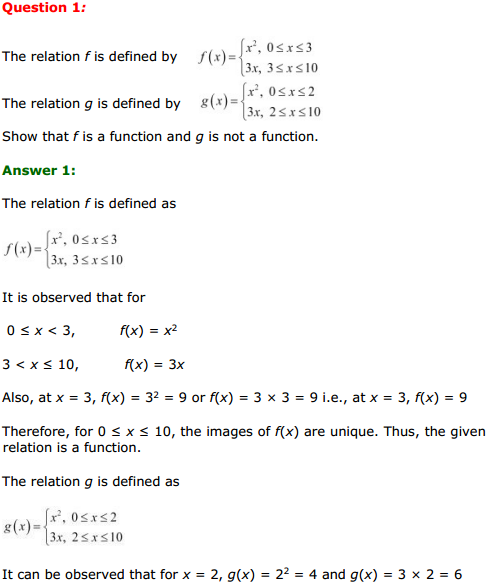 HBSE 11th Class Maths Solutions Chapter 2 Relations and Functions Miscellaneous Exercise 1