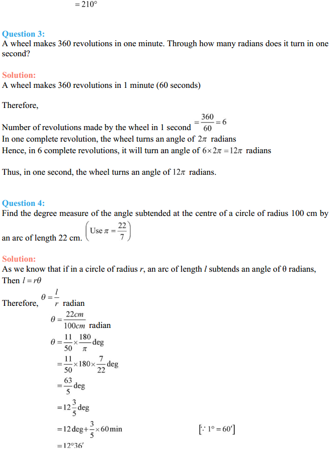 HBSE 11th Class Maths Solutions Chapter 3 Trigonometric Functions Ex 3.1 4