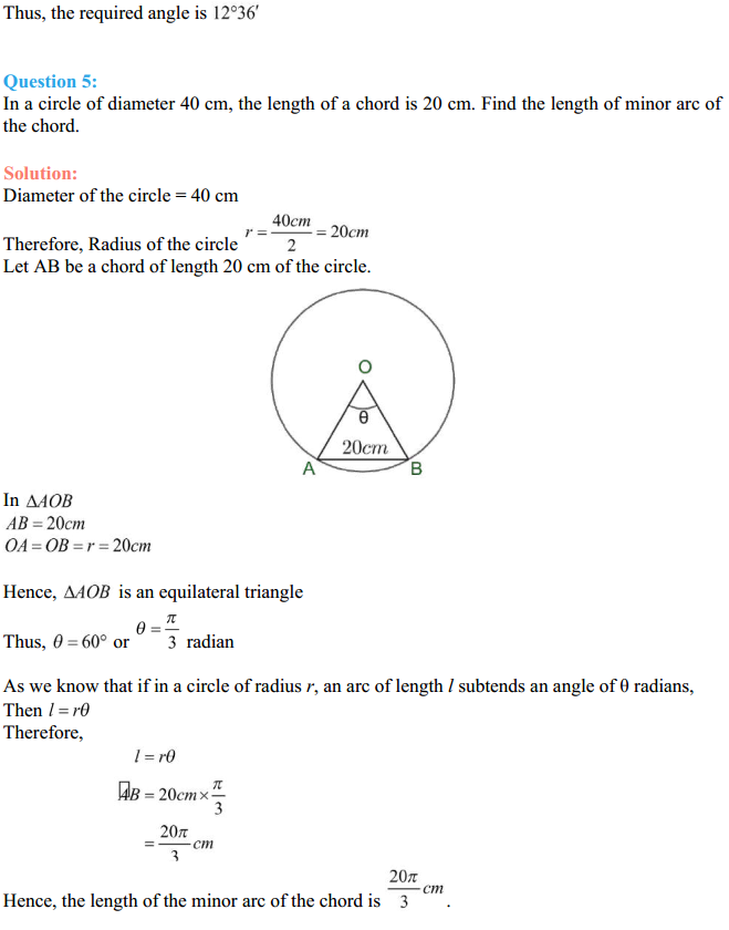 HBSE 11th Class Maths Solutions Chapter 3 Trigonometric Functions Ex 3.1 5