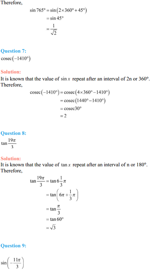 HBSE 11th Class Maths Solutions Chapter 3 Trigonometric Functions Ex 3.2 13