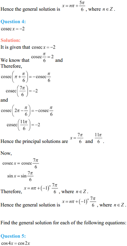 HBSE 11th Class Maths Solutions Chapter 3 Trigonometric Functions Ex 3.4 4
